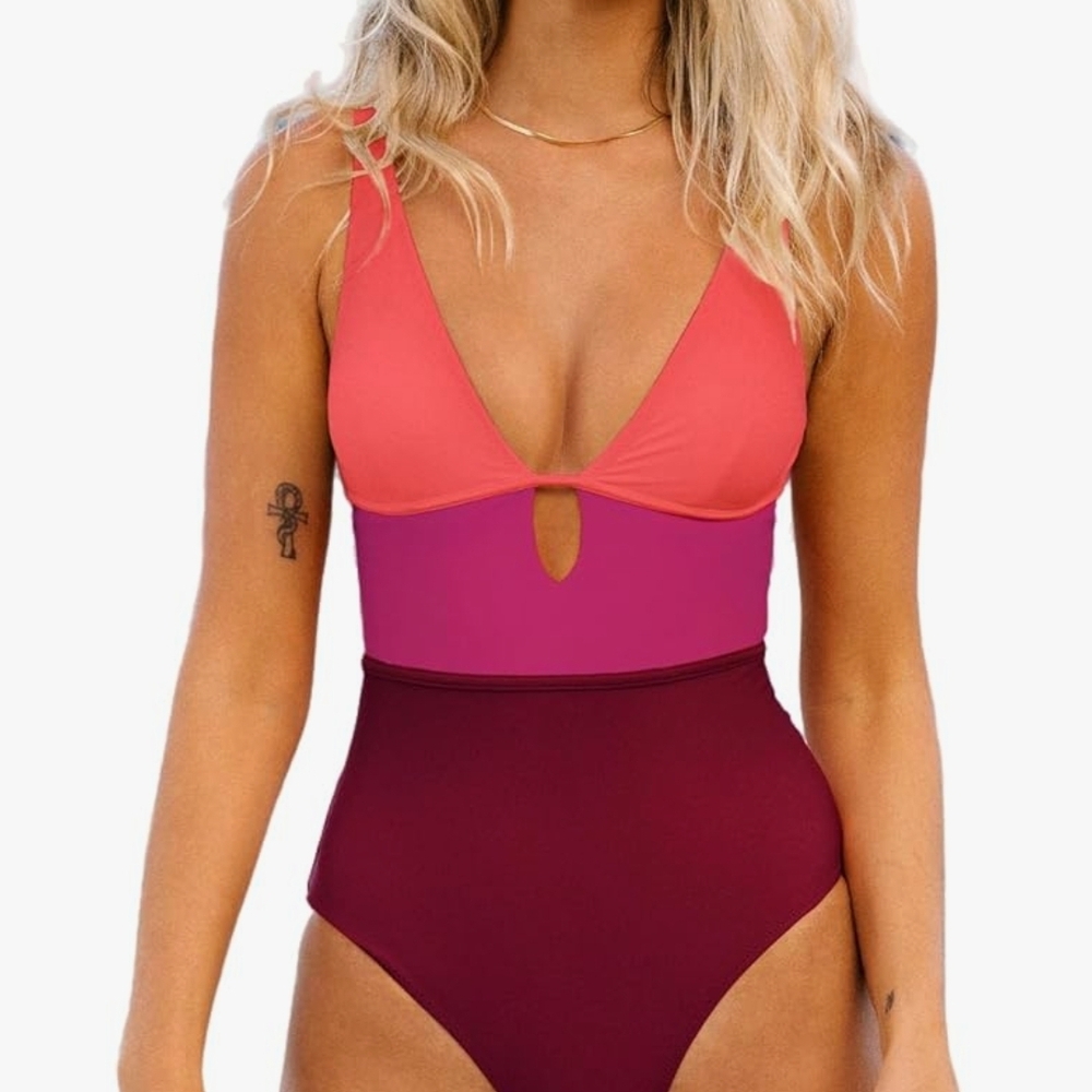 Colorblock One-Piece Swimsuit